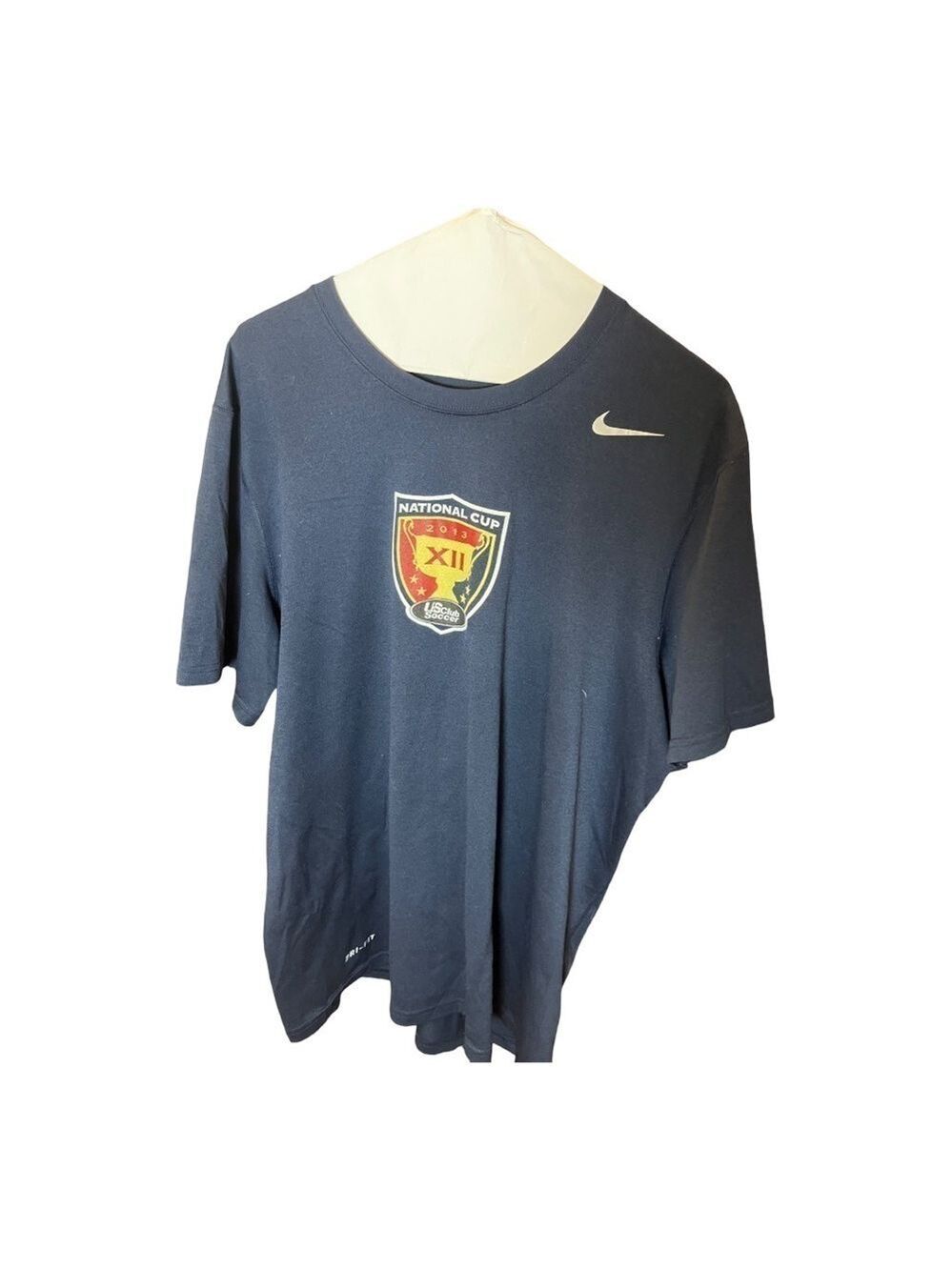 Nike Navy Dri Fit Short Sleeve National Cup 2013 US Soccer Club Back